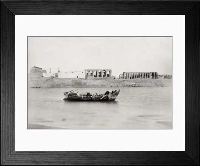 Framed Print : View of Luxor from the River Nile, Egypt Framed Print : View of Luxor from the River Nile, Egypt
