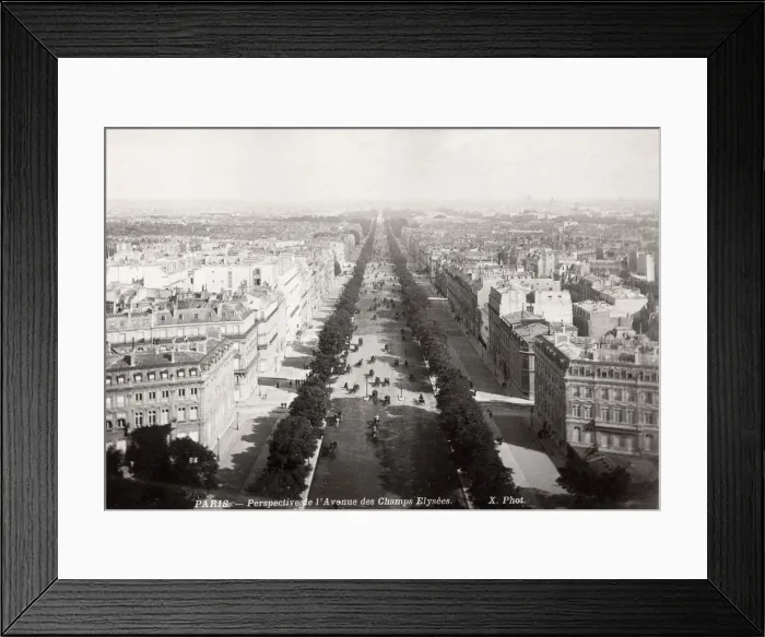 Framed Print : View along the Champs Elyseees Paris France Framed Print : View along the Champs Elyseees Paris France