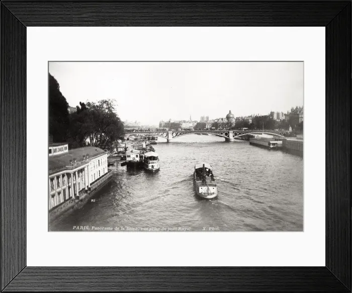 Framed Print : The River Seine, Paris, France, taken from Pont Royal Framed Print : The River Seine, Paris, France, taken from Pont Royal