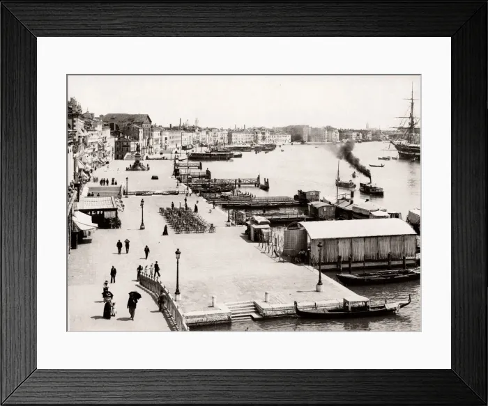 Framed Print : c. 1890 Italy Piazzetta and waterfront Venice Framed Print : c. 1890 Italy Piazzetta and waterfront Venice