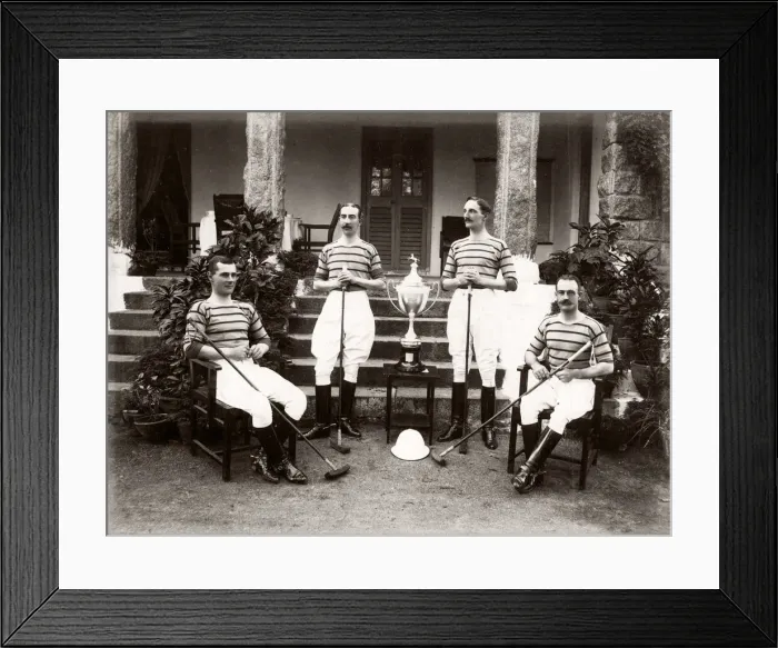 Framed Print : c. 1890 India - British army officers - polo team Framed Print : c. 1890 India - British army officers - polo team