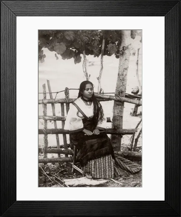 Framed Print : c. 1880s South East Asia - Philippines - young woman Framed Print : c. 1880s South East Asia - Philippines - young woman