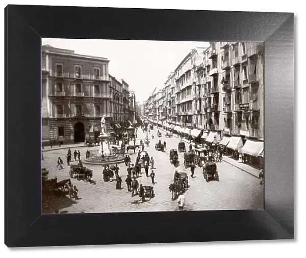 c. 1880s Italy Via Roma Naples Napoli