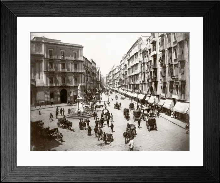 Framed Print : c. 1880s Italy Via Roma Naples Napoli Framed Print : c. 1880s Italy Via Roma Naples Napoli
