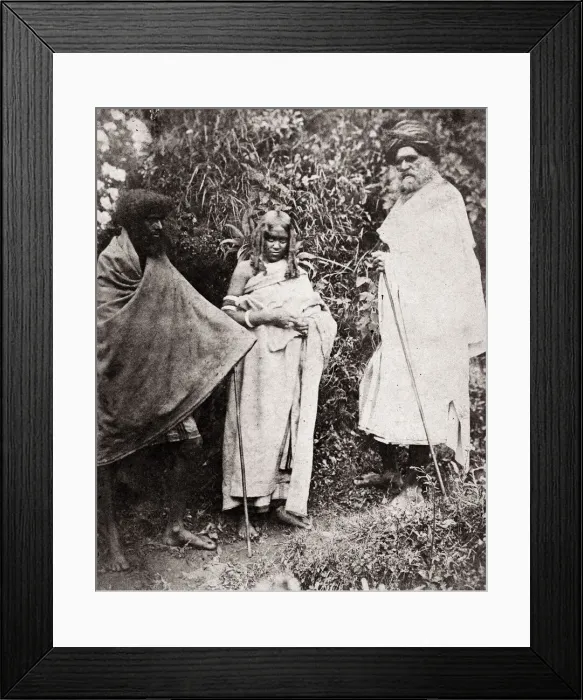Framed Print : c. 1870s India - Toda people Framed Print : c. 1870s India - Toda people