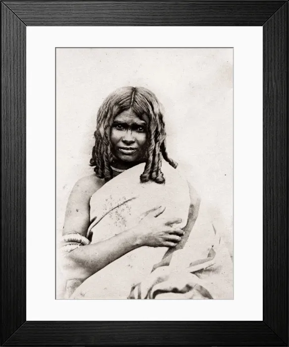 Framed Print : c. 1870s India - Toda people Framed Print : c. 1870s India - Toda people