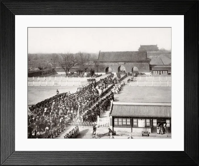 Framed Print : c. 1900s China - Peking Beijing - imperial court in processio Framed Print : c. 1900s China - Peking Beijing - imperial court in processio