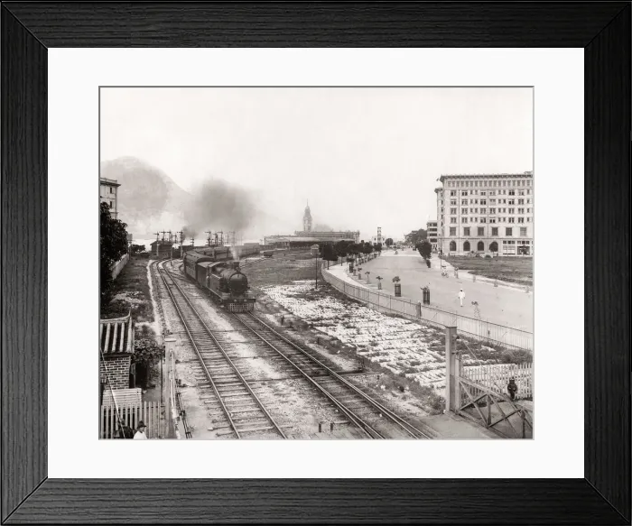 Framed Print : c. 1930 Hong Kong - railway and train Framed Print : c. 1930 Hong Kong - railway and train