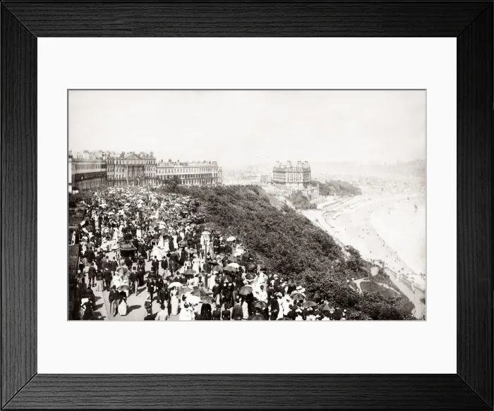 Framed Print : c. 1880s England Yorkshire Scarborough seafront promenade Framed Print : c. 1880s England Yorkshire Scarborough seafront promenade