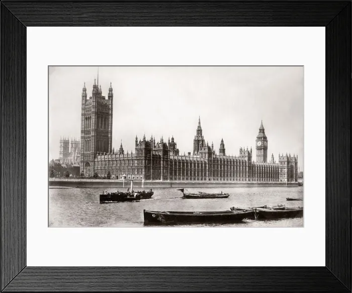 Framed Print : c1880 England - London Houses of Parliament at Westminster Framed Print : c1880 England - London Houses of Parliament at Westminster