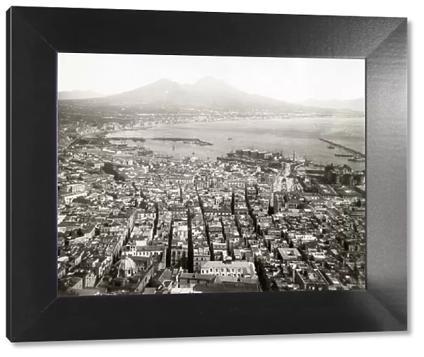 View of Naples and volcano Vesuvius