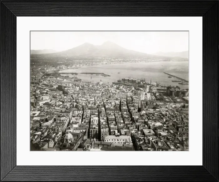 Framed Print : View of Naples and volcano Vesuvius Framed Print : View of Naples and volcano Vesuvius