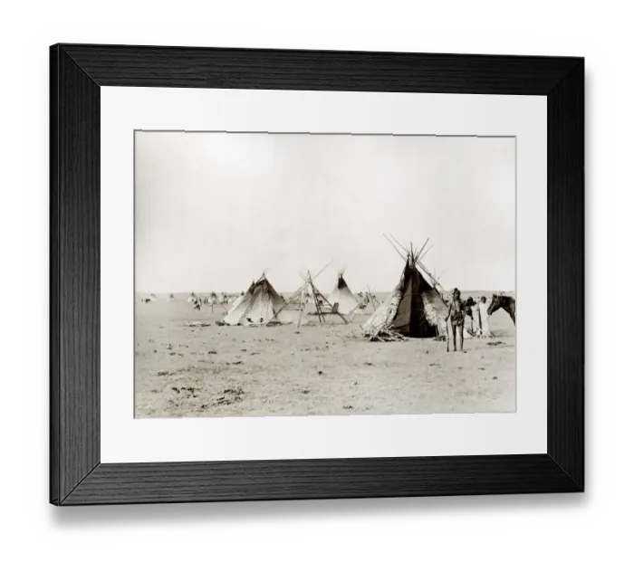 Framed Print : Blackfoot Indian camp, Canada Framed Print : Blackfoot Indian camp, Canada