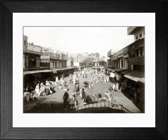 Framed Print : Street scene India, probably Peshawar Framed Print : Street scene India, probably Peshawar