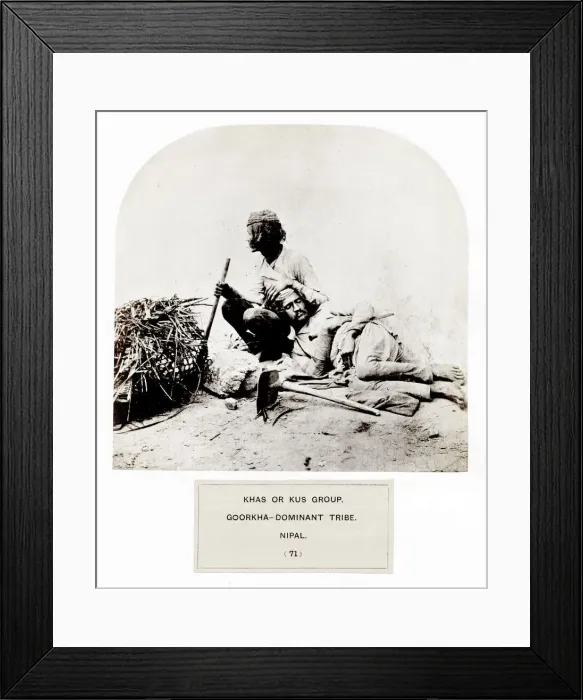 Framed Print : Khas or Kus men, Gurka or Goorka dominant tribe Nepal Framed Print : Khas or Kus men, Gurka or Goorka dominant tribe Nepal