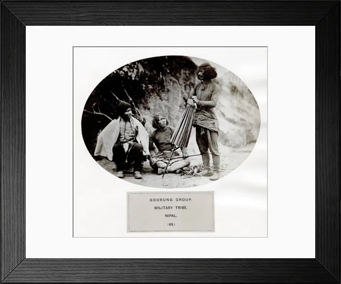 Framed Print : Goorung men, military tribe, Nepal Framed Print : Goorung men, military tribe, Nepal
