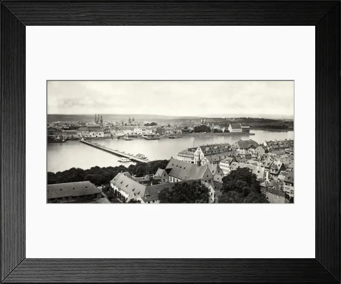 Framed Print : View of Coblenz and river, Germany Framed Print : View of Coblenz and river, Germany