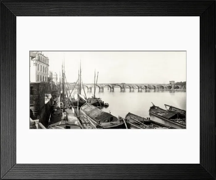 Framed Print : Coblenz, Germany, boats river and bridge Framed Print : Coblenz, Germany, boats river and bridge