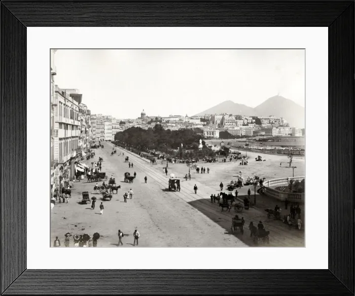 Framed Print : Napoli, Naples, Italy, waterfront and traffic Framed Print : Napoli, Naples, Italy, waterfront and traffic