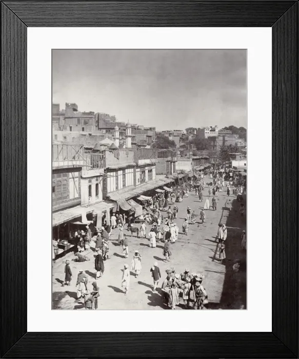 Framed Print : India - street scene, probably Peshawar, Khyber Pass Framed Print : India - street scene, probably Peshawar, Khyber Pass