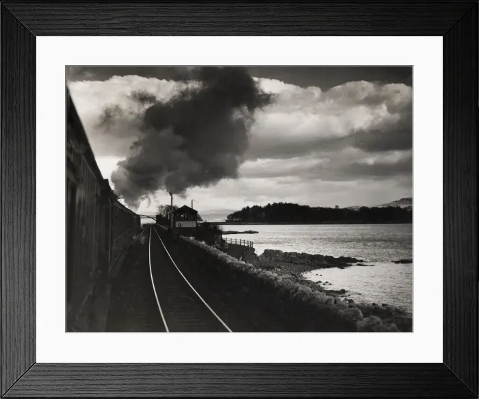 Framed Print : Steam train travelling up the east coast of England Framed Print : Steam train travelling up the east coast of England