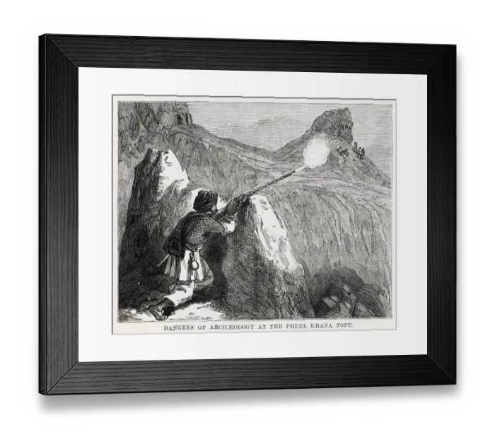 Framed Print : Dangers of archaeology at the Pheel Khana Tope, near Jellalabad, Afghanistan, 1879 Framed Print : Dangers of archaeology at the Pheel Khana Tope, near Jellalabad, Afghanistan, 1879