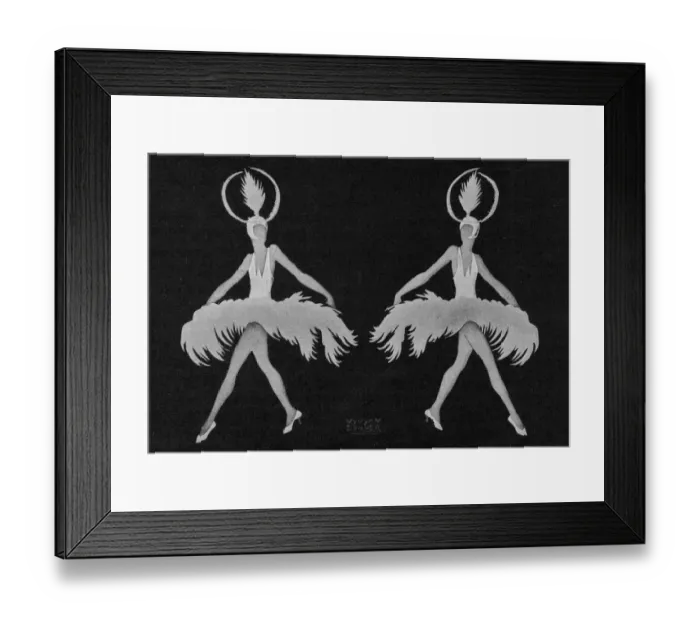 Framed Print : A sketch representing the Dolly Sisters, 1925 Framed Print : A sketch representing the Dolly Sisters, 1925