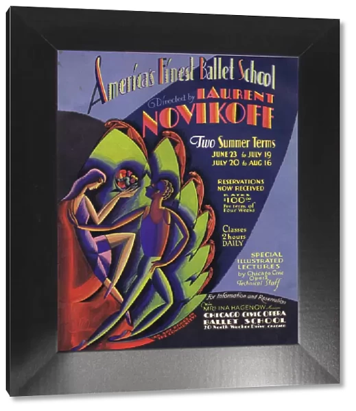 Advert for Laurent Novikoffs ballet school, Chicago, 1930