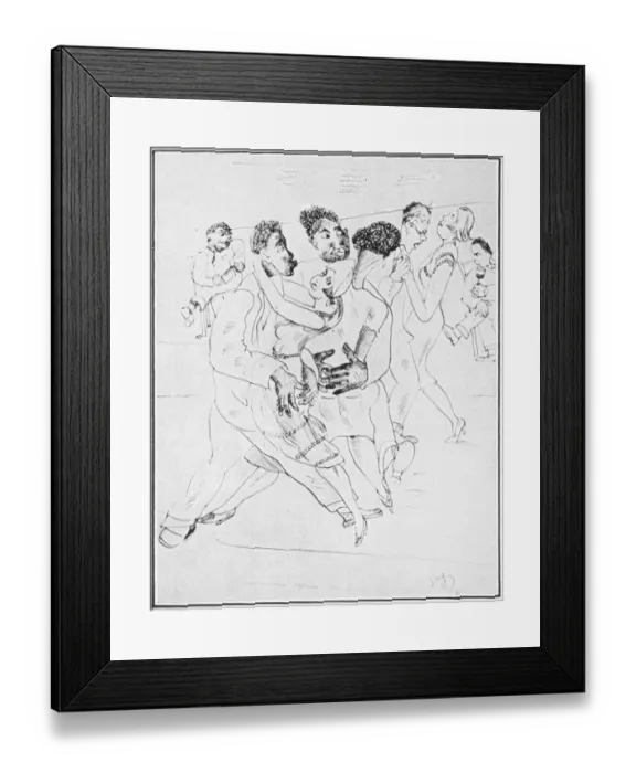 Framed Print : A sketch of the Bal Negre, Montparnasse, Paris, 1930 Framed Print : A sketch of the Bal Negre, Montparnasse, Paris, 1930