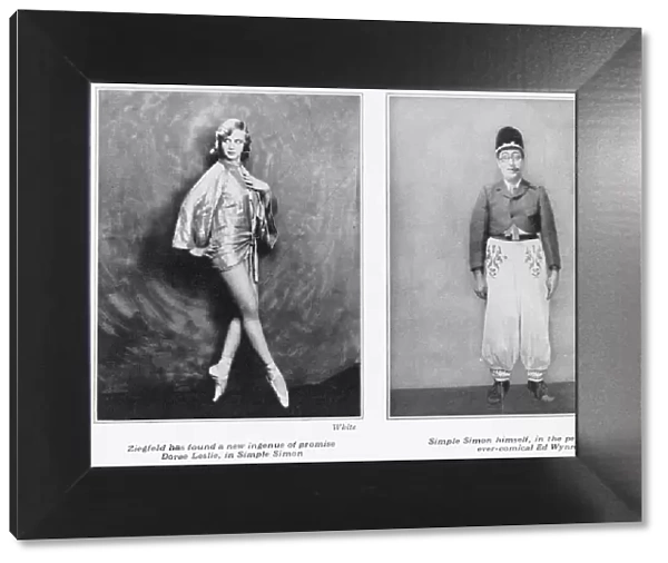 Two photographs from Ziegfelds Simple Simon with