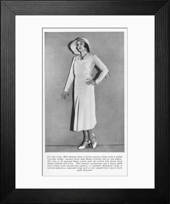 Framed Print : A day outfit from Henri Bendel, New York suggesting Framed Print : A day outfit from Henri Bendel, New York suggesting
