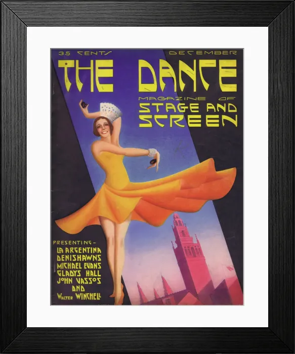 Framed Print : Cover of Dance Magazine, December 1930 Framed Print : Cover of Dance Magazine, December 1930