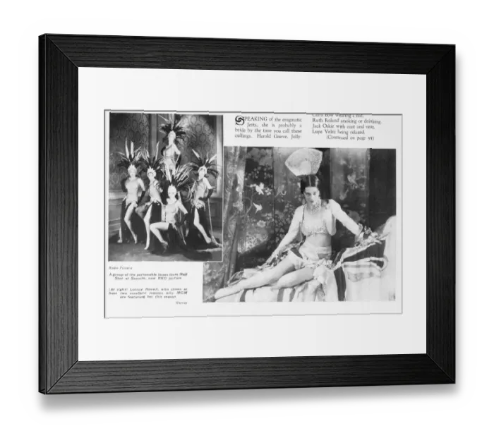 Framed Print : Two 1930 Hollywood scenes one of dancers in Half Framed Print : Two 1930 Hollywood scenes one of dancers in Half