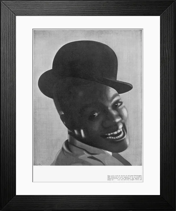 Framed Print : A portrait of the tap dancer Bill Robinson - Boojangles) Framed Print : A portrait of the tap dancer Bill Robinson - Boojangles)