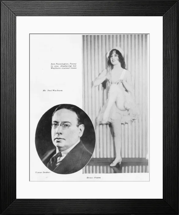 Framed Print : Two photographs of Ann Pennington and Ned Wayburn, 1930 Framed Print : Two photographs of Ann Pennington and Ned Wayburn, 1930