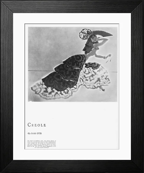 Framed Print : Art Deco drawing of Creole by Sam Otis, 1930 Framed Print : Art Deco drawing of Creole by Sam Otis, 1930