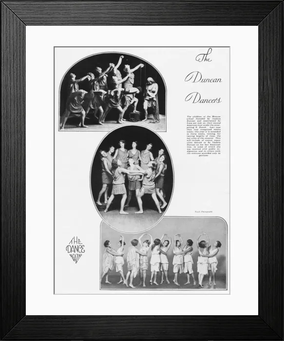 Framed Print : The dancers from the Isadora Duncan Moscow school of dancing Framed Print : The dancers from the Isadora Duncan Moscow school of dancing