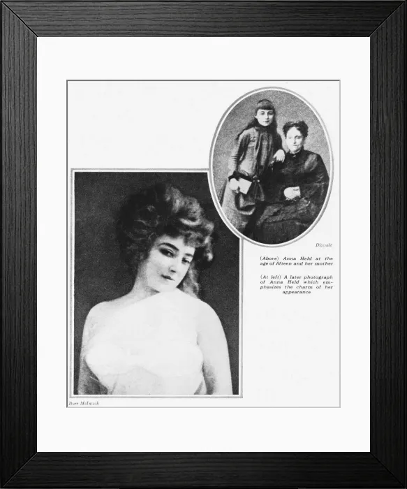 Framed Print : A photograph of Anna Held aged 15 with her mother Framed Print : A photograph of Anna Held aged 15 with her mother