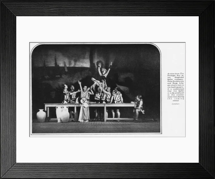 Framed Print : A scene from the Diaghileff ballet companys production Framed Print : A scene from the Diaghileff ballet companys production