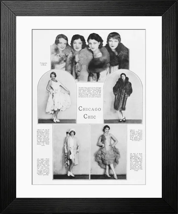 Framed Print : Chicago Chic, fashion statements from 1929 Framed Print : Chicago Chic, fashion statements from 1929