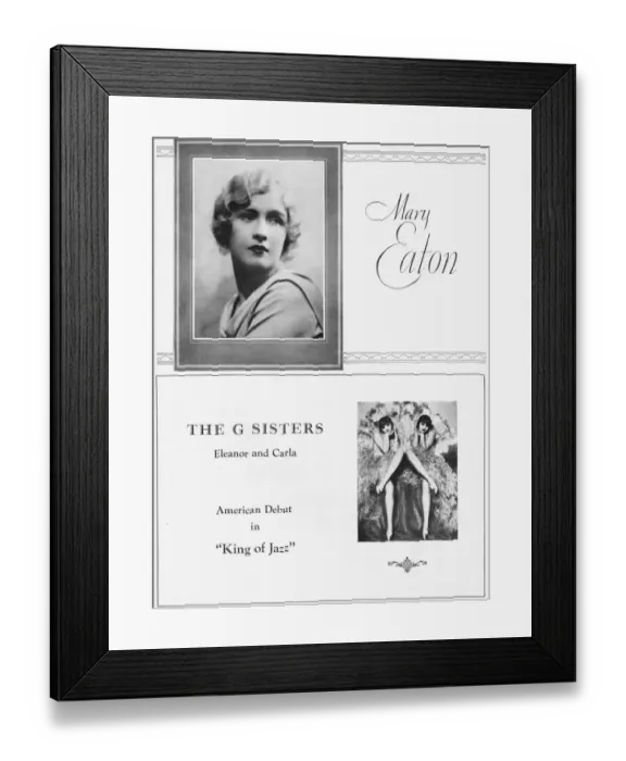 Framed Print : Advert for The G Sisters, 1930 Framed Print : Advert for The G Sisters, 1930