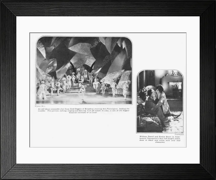 Framed Print : Two film photographs: top left an ensemble shot Framed Print : Two film photographs: top left an ensemble shot