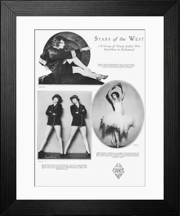 Framed Print : Stars of the West - a group of young ladies who Framed Print : Stars of the West - a group of young ladies who