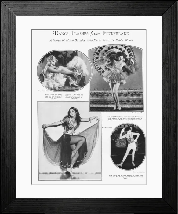 Framed Print : Four dance beauties from Hollywood, 1928 Framed Print : Four dance beauties from Hollywood, 1928