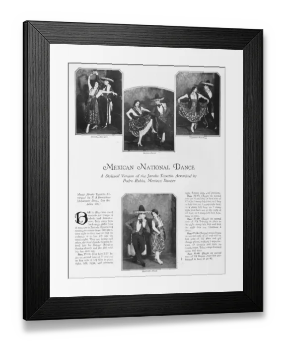 Framed Print : The Mexican National Dance - a stylised version Framed Print : The Mexican National Dance - a stylised version