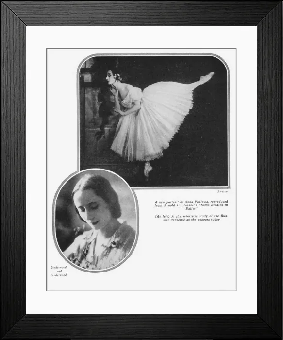 Framed Print : Two portraits of Anna Pavlova, 1920s Framed Print : Two portraits of Anna Pavlova, 1920s