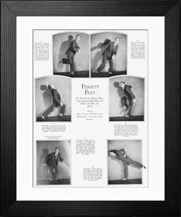 Framed Print : An eccentric dance routine called Fidgety Feet Framed Print : An eccentric dance routine called Fidgety Feet