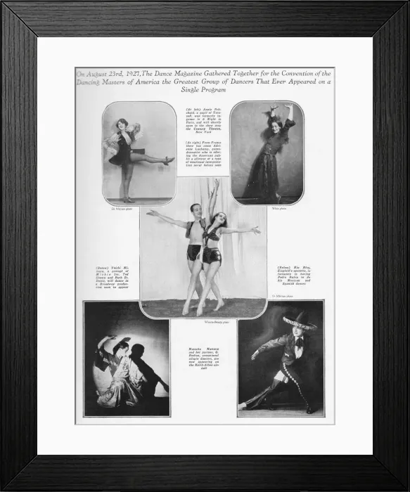 Framed Print : Five dancers at the Dance Magazine convention Framed Print : Five dancers at the Dance Magazine convention