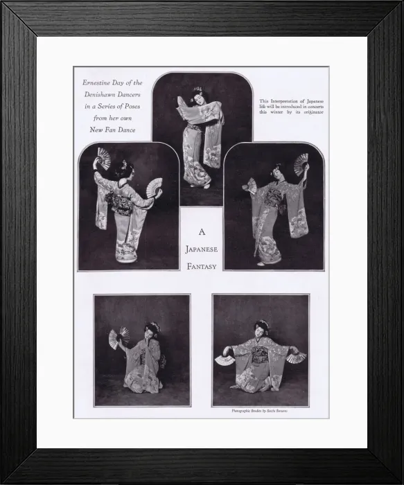 Framed Print : A Japanese Fantasy by Ernestine Day showing her Framed Print : A Japanese Fantasy by Ernestine Day showing her