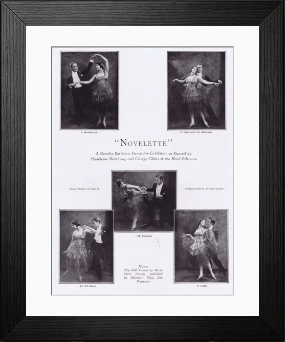 Framed Print : The novelty ballroom dance called Novelette performed Framed Print : The novelty ballroom dance called Novelette performed
